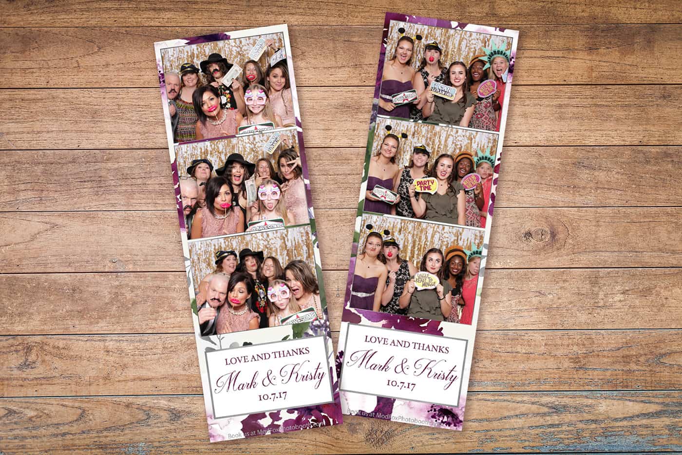 purple floral photo booth template