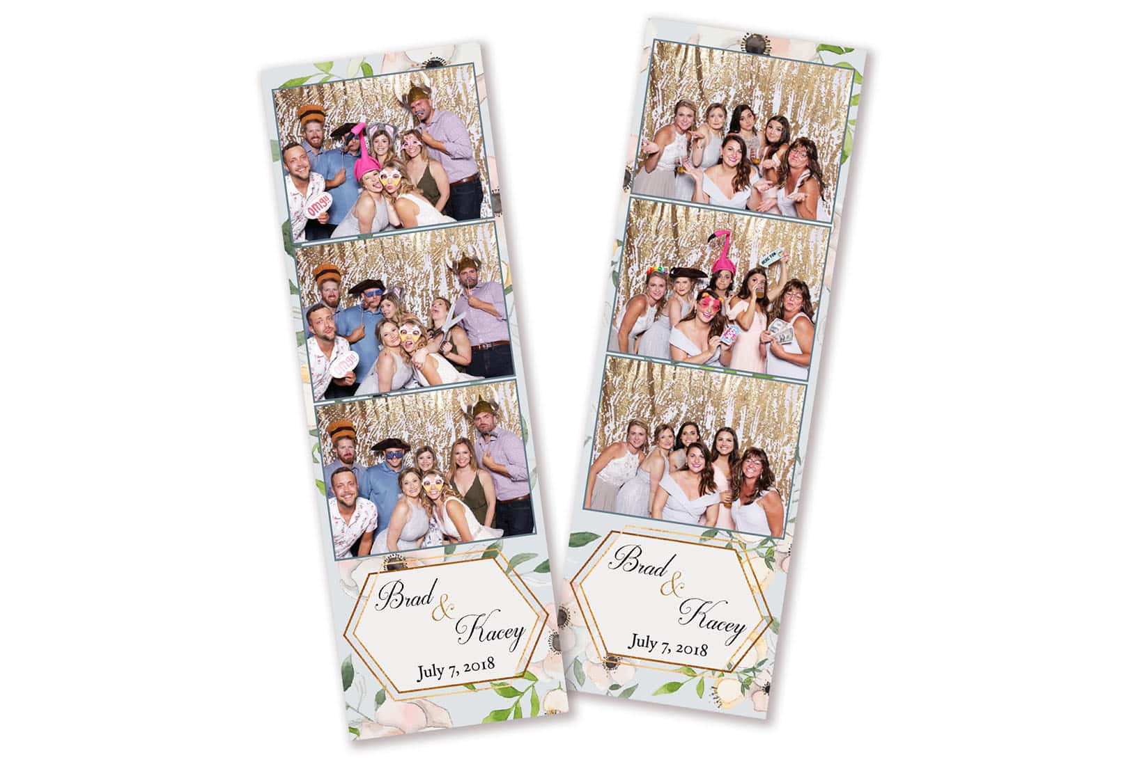 blue and pink blossom photo booth template