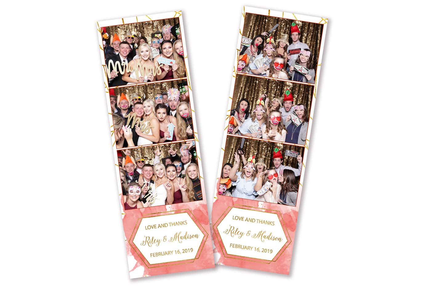 coral watercolor photo booth template
