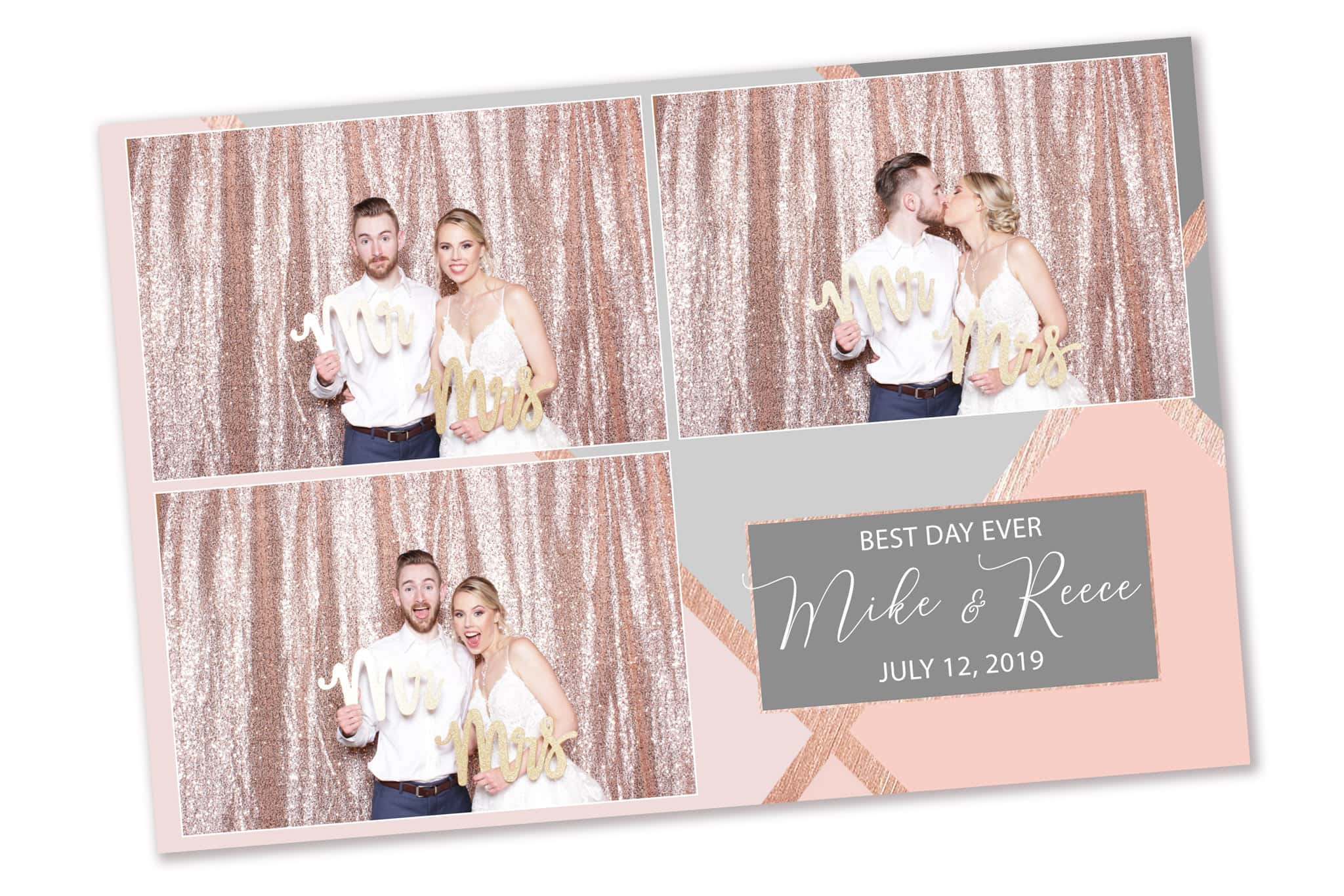Rose Gold Geometric Photo Booth Template