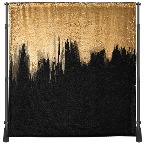 Black and Gold Mermaid Backdrop