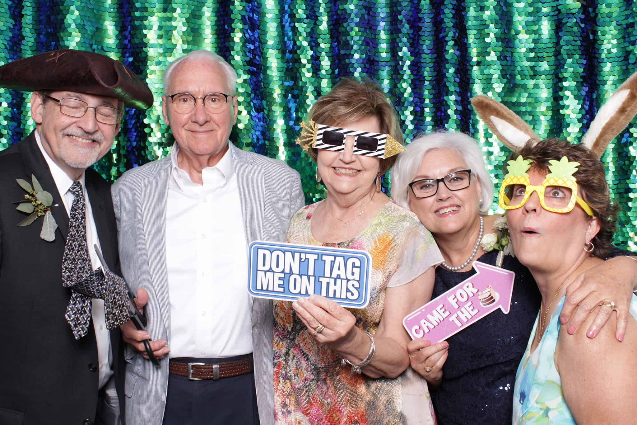 peacock sequin photo booth at The Manor