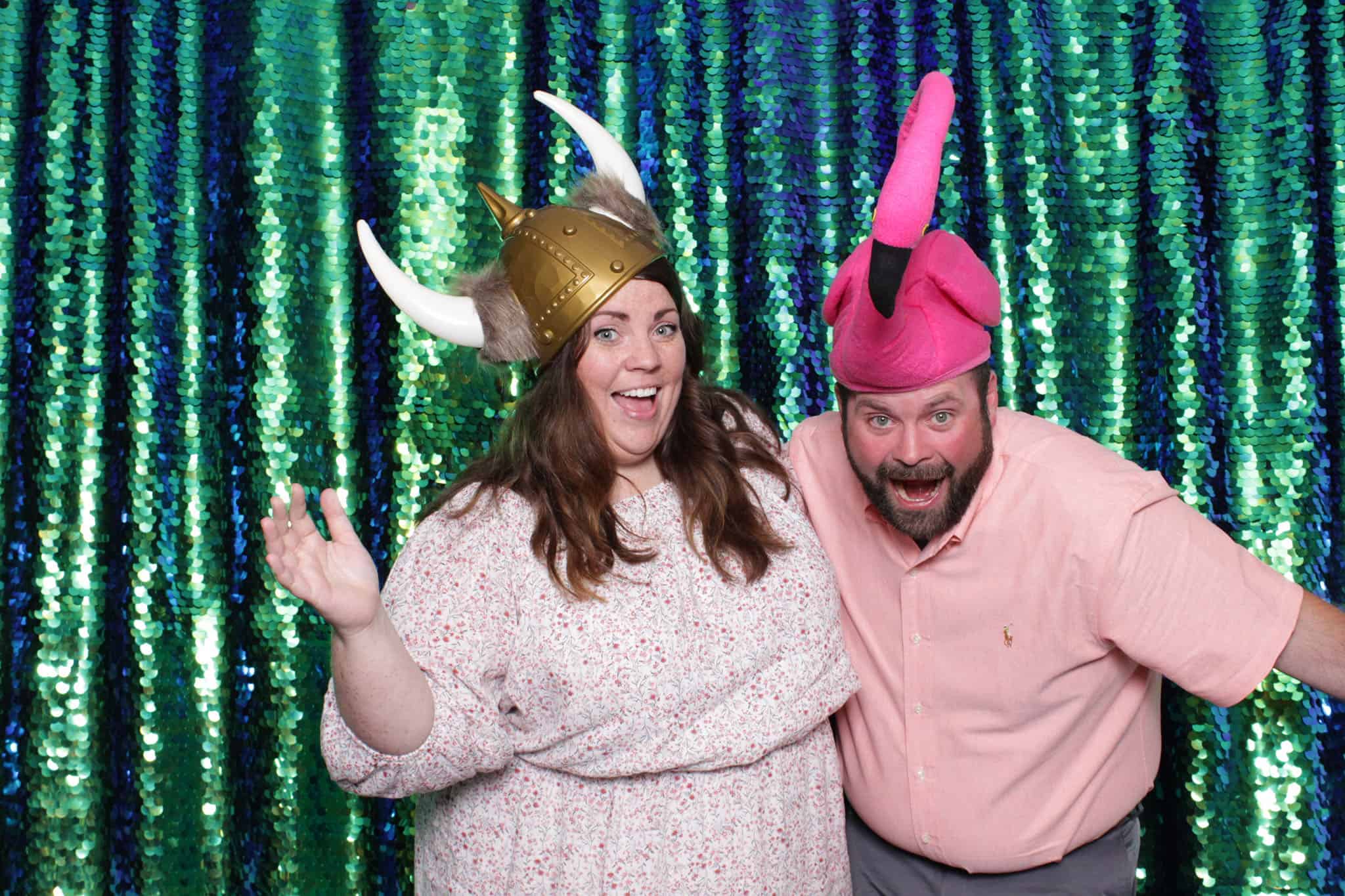 peacock sequin photo booth at The Manor