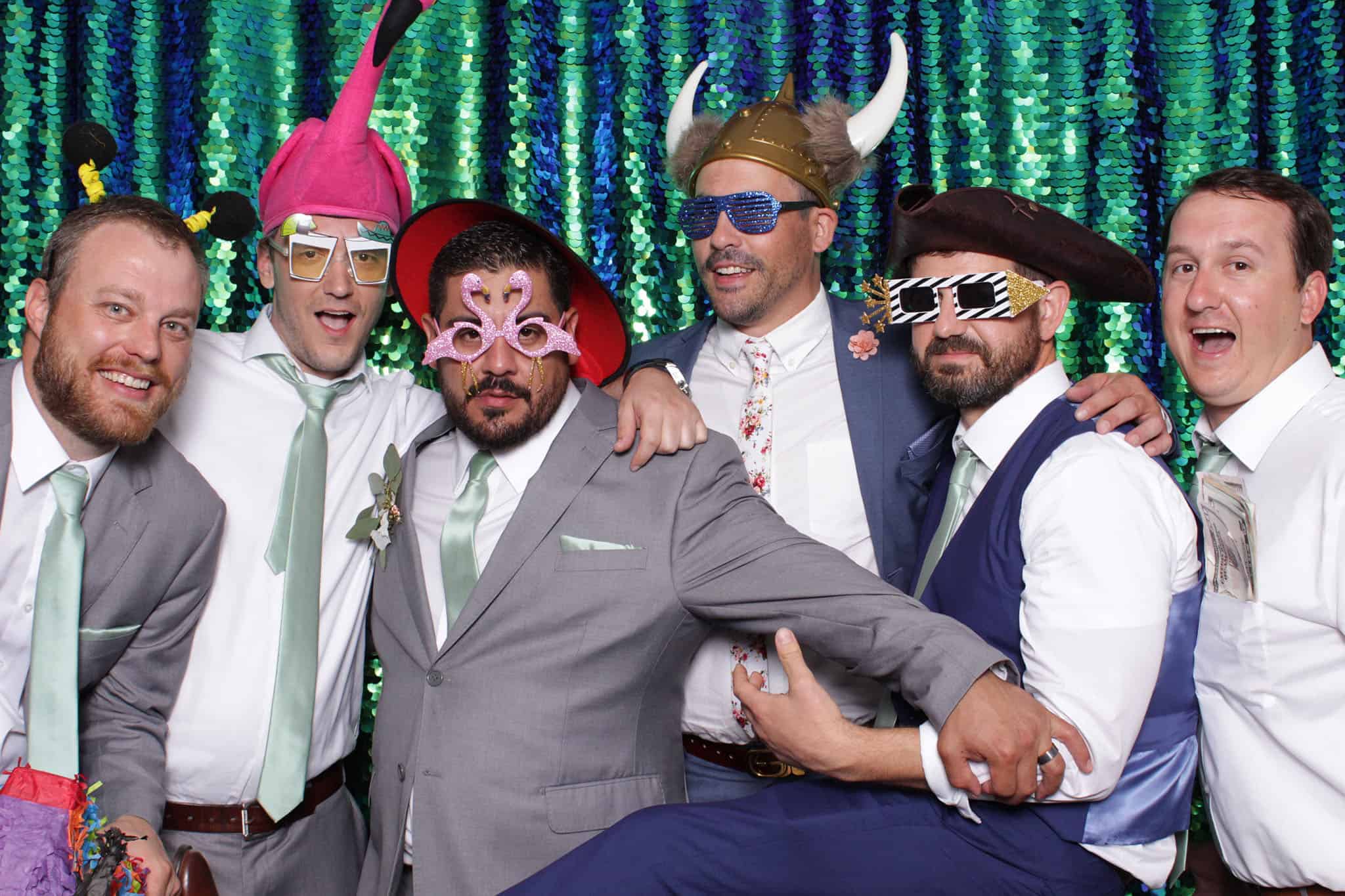 peacock sequin photo booth at The Manor