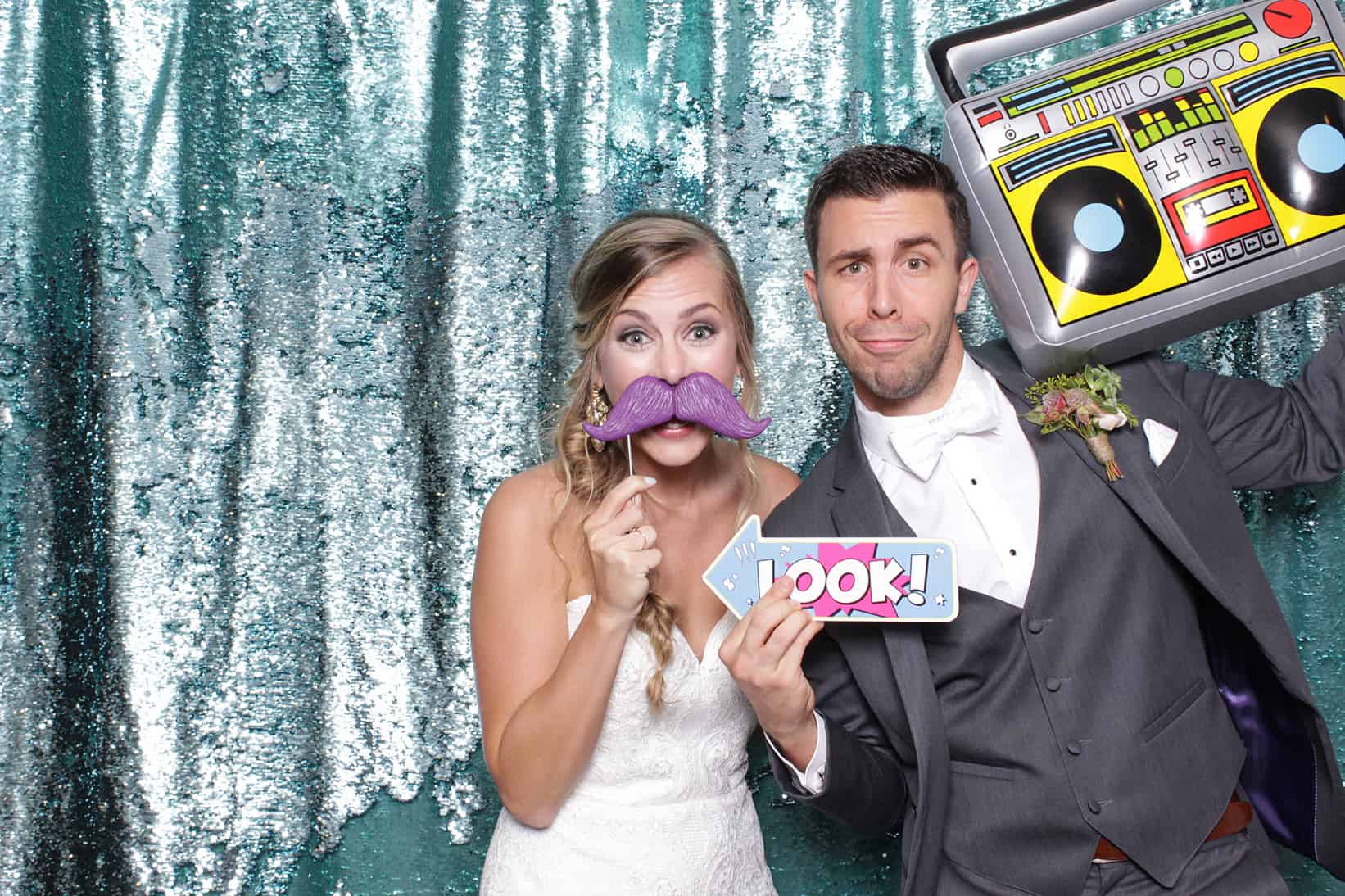 photo booth at an Oklahoma bridal show