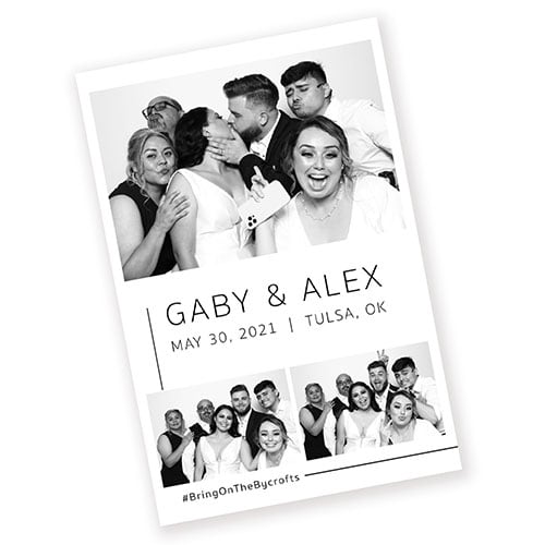 black and white 4x6 photo booth template