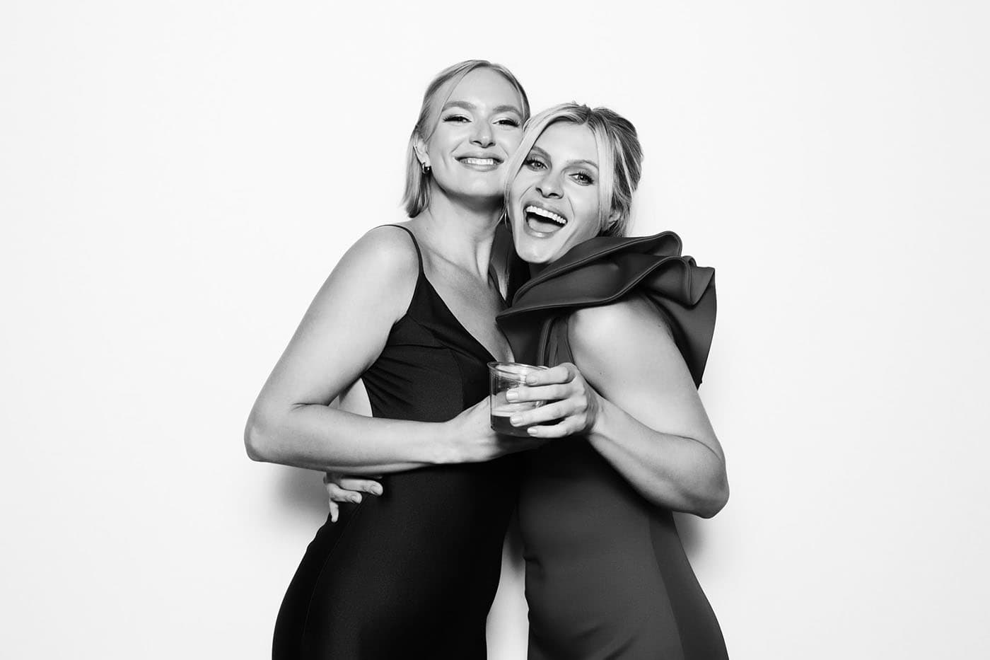 black and white glam beauty photo booth