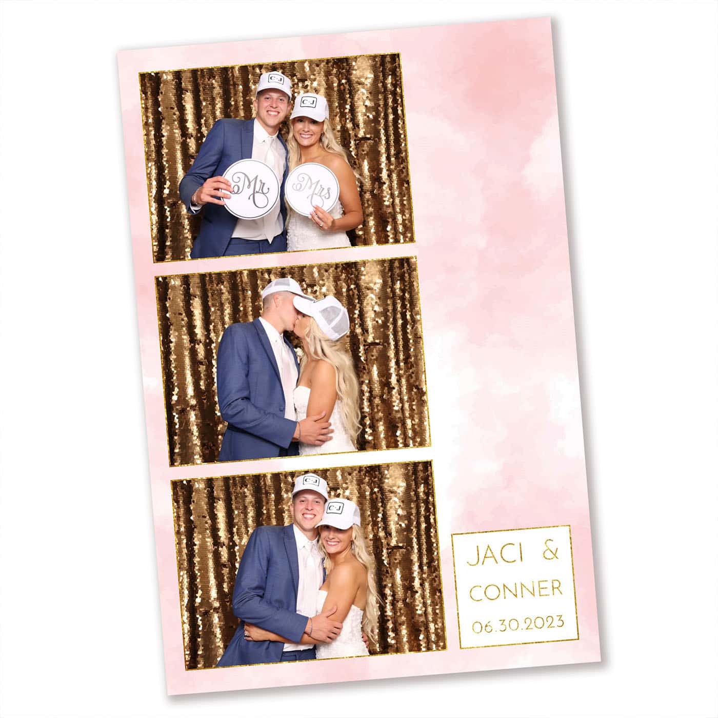pink and gold photo booth template