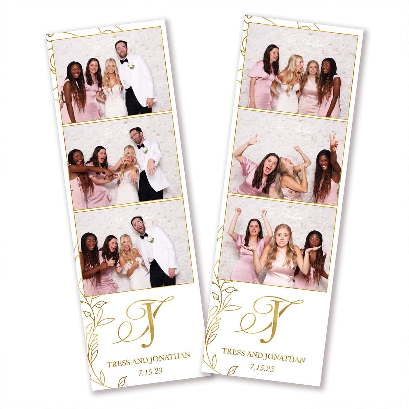 Gold Monogram Photo Booth Template