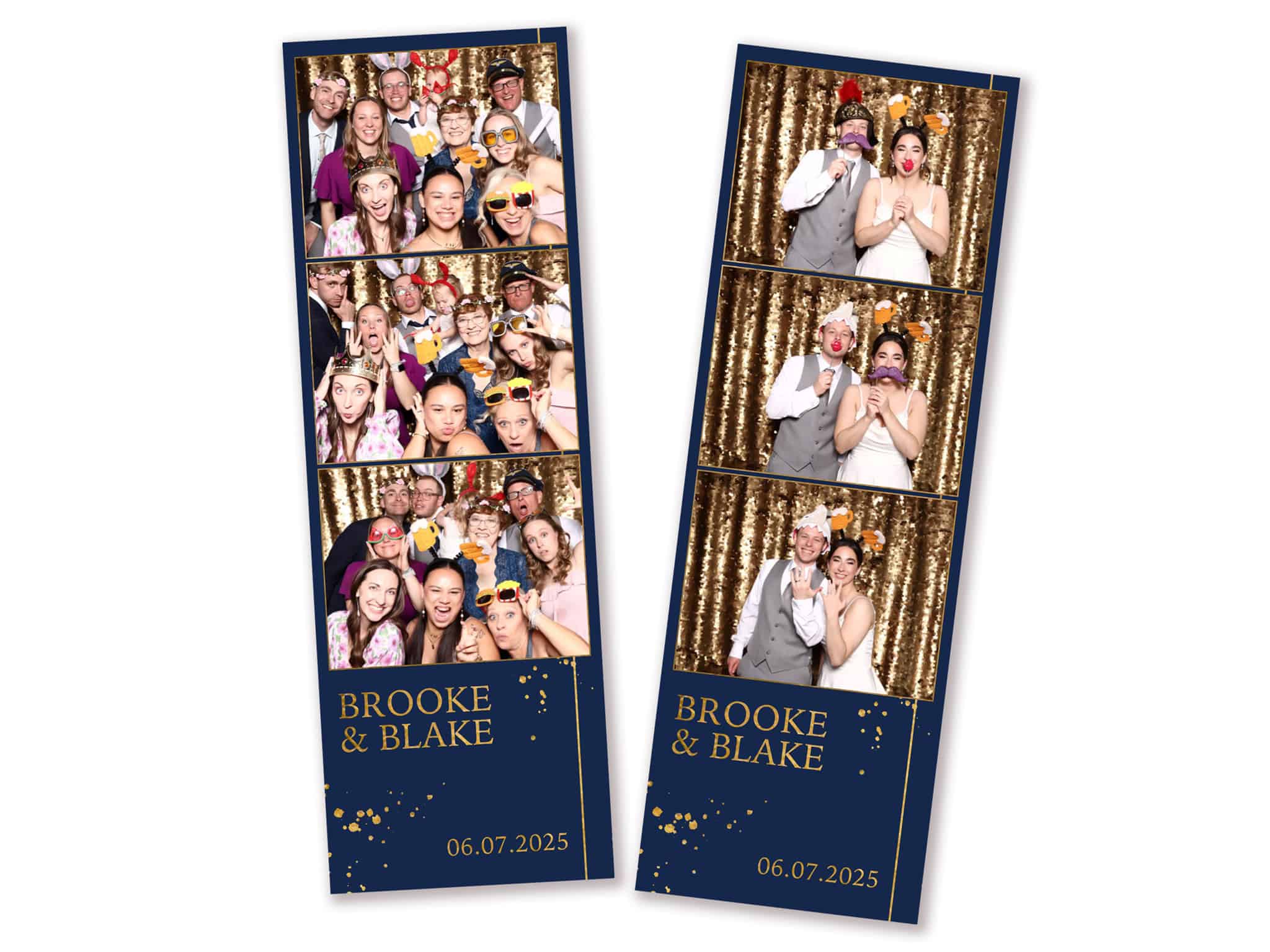 Navy Blue and Gold Photo Booth Template