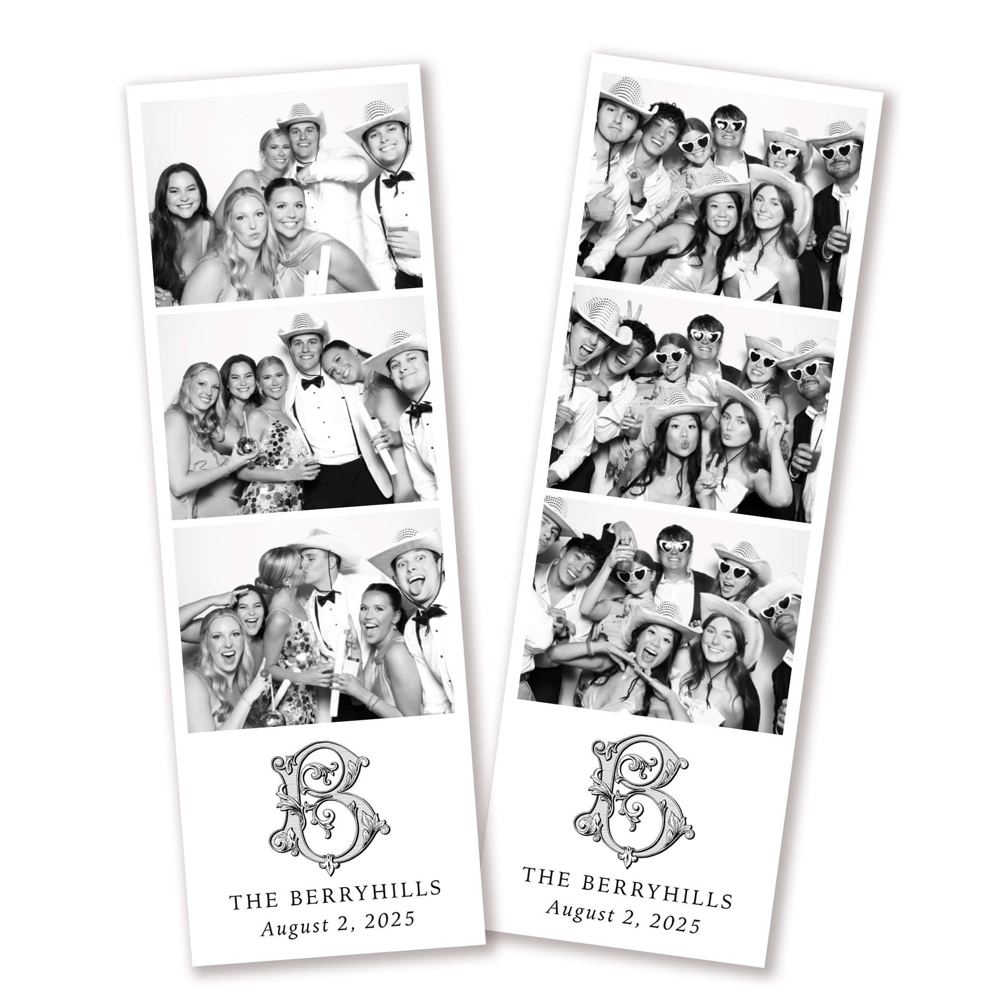 Black & White Glam Booth Photostrip